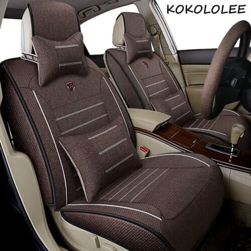 Kokololee Universal flax Car Seat covers set for Ssangyong all model Actyon Kyron Rexton Tivolan korando car styling accessories