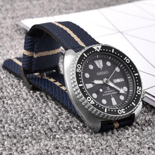 New Stripe Nylon Watch Strap 18mm 20mm 22mm Premium Quality Fabric Watchband Quick Release Band For s-eiko Watch Accessories