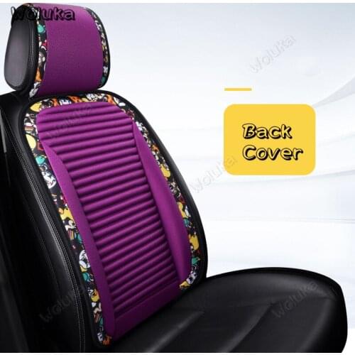 Car Seat Support Cover Cartoon Summer Comfortable Seat Universal Car Mat Buckwheat Shell Breathable Linen Cool Pad CD50 Q01