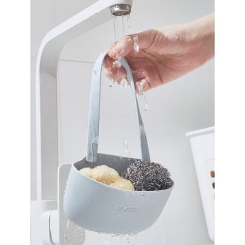 Portable Storage Hanging Basket Kitchen Sink Drain Hanging Bag Container Home Kitchen Supplies Organizer