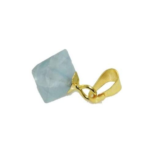 Lovely Natural Crystal Quartz Gold Point Fluorite Pendant women Chakra green fluorite quartz necklace pendants for girl