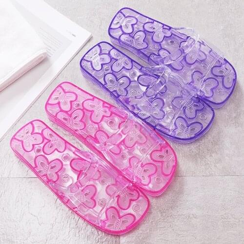 Bathroom Slippers Female Summer Indoor Non-slip Bath Massage Sandals And Slippers Thick Crystal Couple Home Slippers