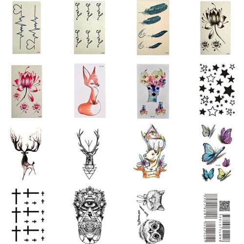 Spider Butterfly Stars Temporary Tattoo Cartoon Kids Girl Tatoo Hand Waterproof Ear Tattoo Stickers Men Body Arm Finger Art
