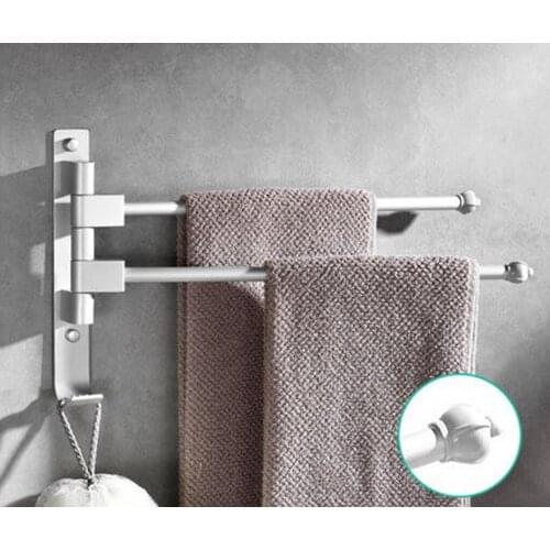 Bathroom Towel Bars Arm Wall Mount, Swing Out Towel Bar, Space Saving Towel Bar