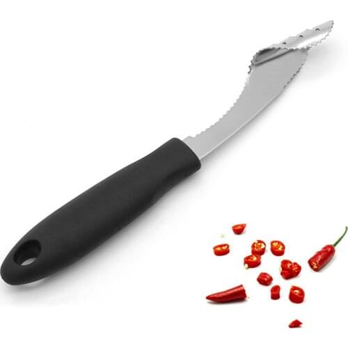 High Quality Pepper Corer Stainless Steel Core Peeler Slicer Serrated Handle Kitchen Tomato Seed Remover