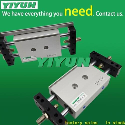 YIYUN Sliding table cylinder through rod type double shaft cylinder STMB25X25 STMB25X50 STMB25X75 STMB25X100 STMB25X125 STMB