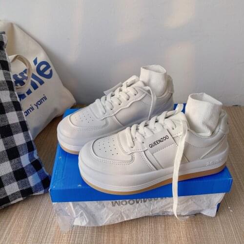 Women Sneakers Fashion Womans Shoes Spring Trend Casual Sport Shoes For Women New Comfort White Vulcanized Platform Shoes35-40