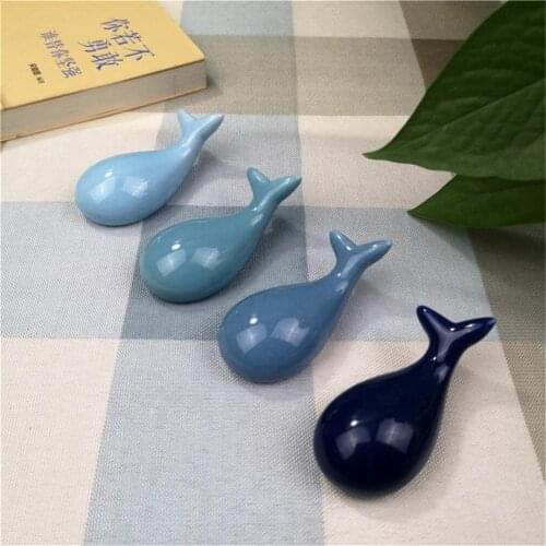 1Pcs Creative Cute Chopsticks Holder Cartoon Dolphin Shaped Porcelain Home Table Decoration Ceramic Art Craft Kitchen Rest Rack