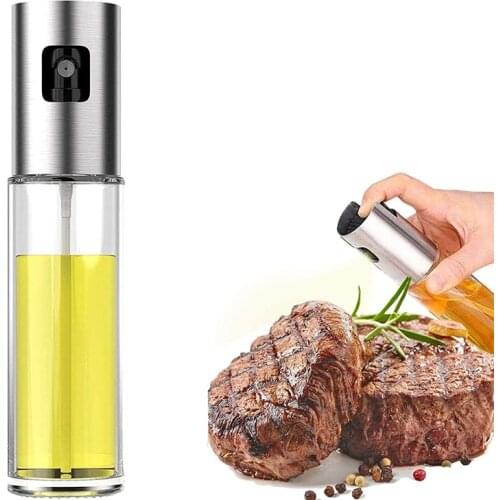 Leak-proof Drops Oil Dispenser Stainless Steel Olive Vinegar Sprayer Oil Spray Bottle Pot Seasoning Kettle BBQ Kitchen Tool
