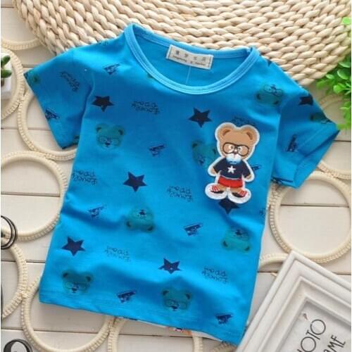 1piece /lot) 100% cotton summer 2020 bab boy short sleeve top 003
