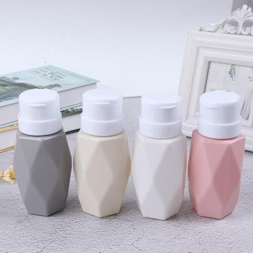 1PC Nail Art Rhombus Pump Dispenser Empty Bottle Acrylic Gel Polish Remover Cleaner Liquid Container Storage Manicure Tool