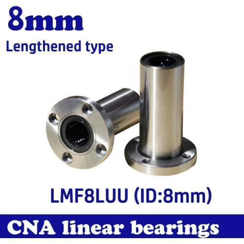 2pcs/lot LMF8LUU long type 8mm flange linear bearing CNC Linear Bush