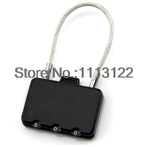 3 digital Steel Wire Bag Shaped Luggage Lock Bags Password Code Lock luggage lock for Back Bag 1PC