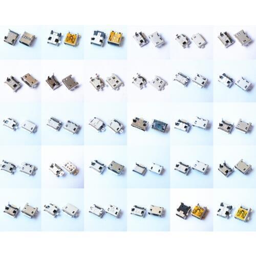 30 Models 300pcs Micro USB Connector usb Jack Socket Female Port For MP3/4/5 Huawei Lenovo ZTE And Other Mobile Phone Tablet pc