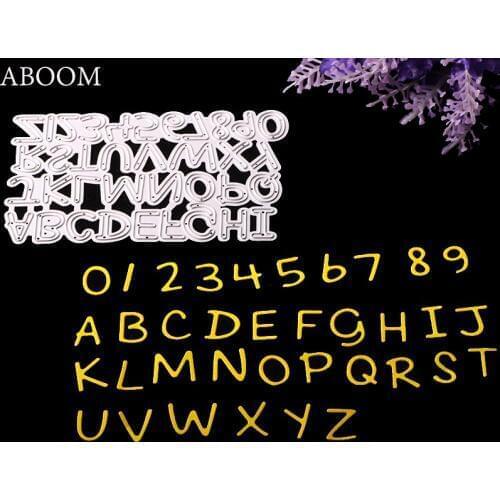 ABOOM New Number Alphabet Letter Metal Die Cutting Dies Stencils For Scrapbooking Photo Album Decorative Embossing Paper Mold