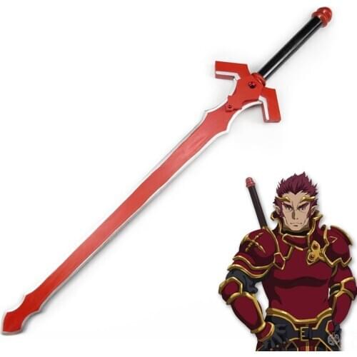 Anime Sword Art Online Alfheim ALO General Eugenes Demonic Gram Sword Red Wooden Swords Cosplay Props
