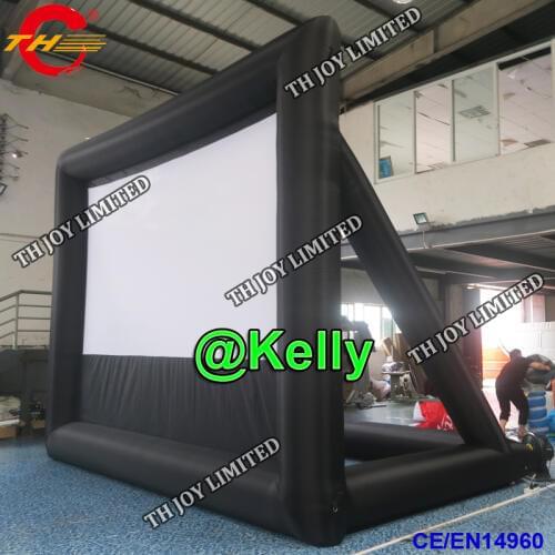 Free door shipping outdoor cinema theater inflatable screen inflatable movie screen for sale, projection inflatable film screen