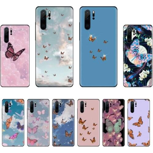 Beauty Butterfly Phone Case Phone Case For Huawei P40 P20 P30 lite Pro P Smart 2019 Mate 40 20 10 Lite Pro Nova 5t