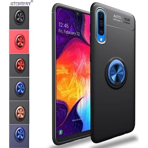 Stand Ring Case For Samsung Galaxy A70 A 70 Bumper Cover SM-A705FN/DS SM-A705X Soft Silicone Ultra Thin Matte Cases SM A705FN/DS