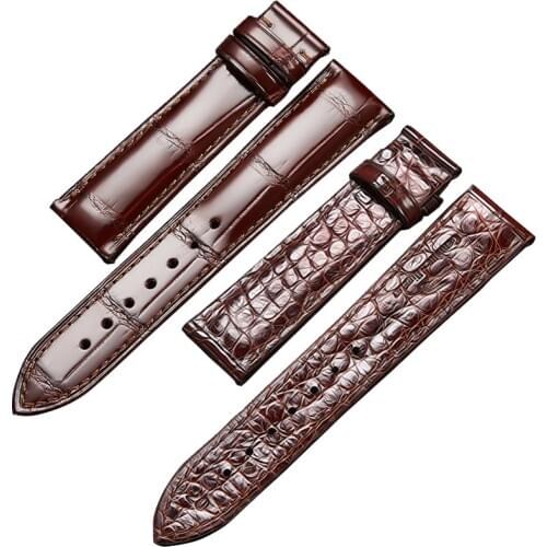 LUCKYWATCH Z02 Double-Sided Crocodile Leather Strap American Crocodile Leather High-End Watch Accessories 18-22mm Leather Strap