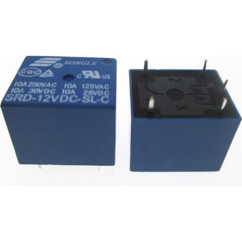 HOT NEW 12V relay SRD-12VDC-SL-C SRD-DC12V-SL-C SRD12VDCSLC 12VDC DC12V 12V 5PIN 20pcs/lot