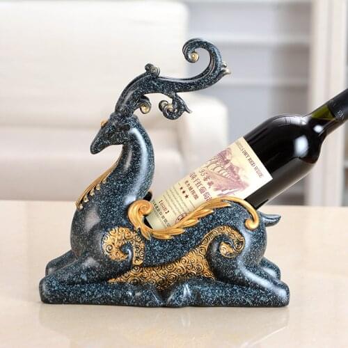 Resin Crafts Living Room Creative Wine Rack Decoration Home Wine Cabinet Partition Decoration Modern Style Deer Wine