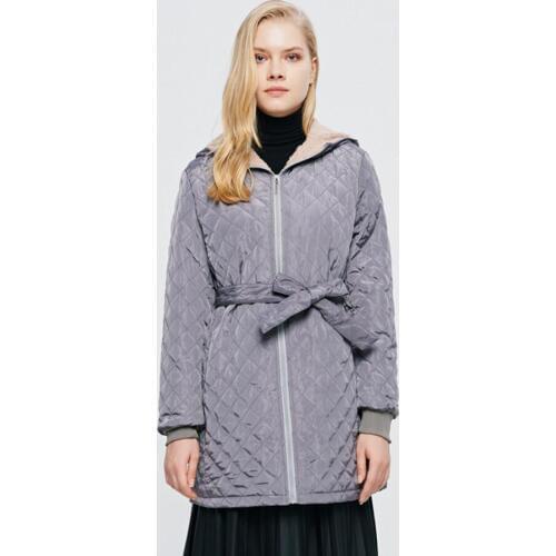 2021 Winter Jacket Women Hooded Long Sleeve Fleece Jacket Belt Female Warm Slim fit High Waist Long Cotton Coat Female