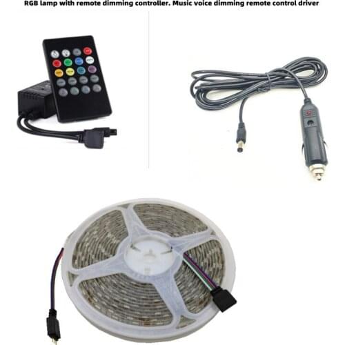 RGB 12V lamp with remote dimming controller. Music voice dimming remote control driver