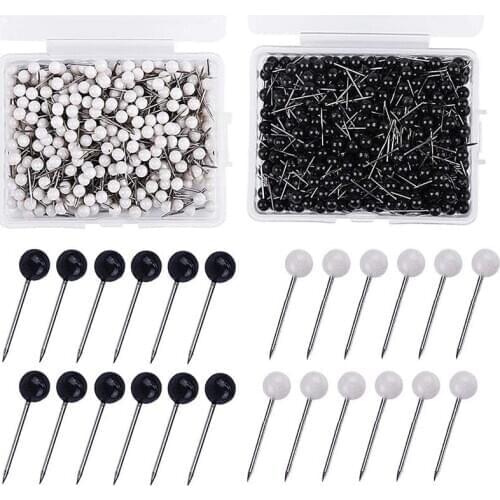 LMDZ Map Markers Drawing Photo Wall Studs Cork Board Pins Thumbtack Pushpins Painting Tool with Storage Box for Travel Map Craft