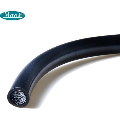 Maykit 25 strands 0.75mm multi strand end glow fiber optic cable with black pvc jacket for star ceiling