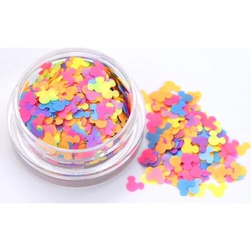 Mini Mouse Sequins For Nails Glitter Decoration Holographic Color Manicure Nail Charms DIY Glitter Nails Accesorios Uñas Маникюр