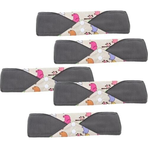 5pcs 11.8 Inch Washable Bamboo Cloth Menstrual Sanitary Pads Napkin Panty - Light And Thin Design, Clever Location