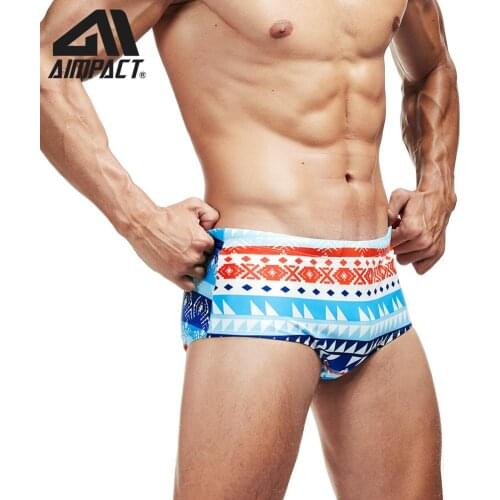 Aimpact Mens Swim Briefs Drawstring Swimsuit Sexy Swimwear Vintage Bathing Suit Front Pouch With Removable Cup Swim Shorts