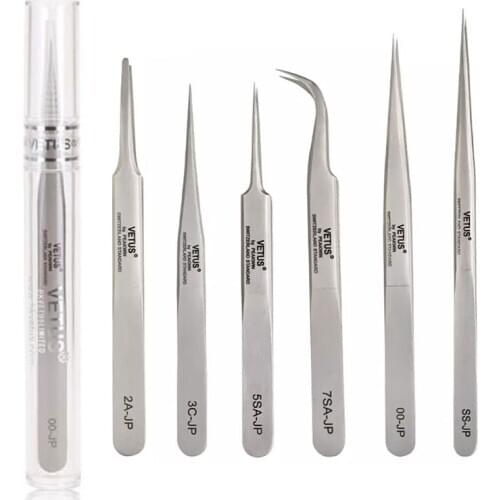 Excellent Closure Eyebrow Tweezers Stainless Anti-static 3D 6D Volume Eyelash Extension Tweezers High Precision Makeup Tool