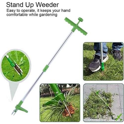 Garden Grass Weed Puller Portable Weed Puller Stand Up Weeder Long Handle Garden Lawn Root Killer Remover Tool Garden Tool