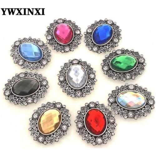 New 10Pcs/set shiny crystal buttons apparel hat gift embellishment hair accessories flower center ornament jewelry accessories