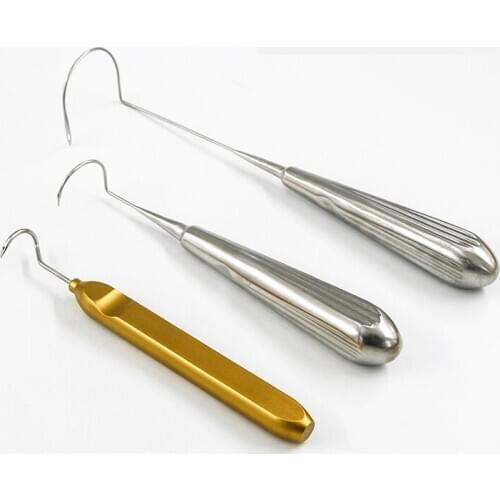 Facial thread carving embedding thread guide threading guide plastic thread carving big V tool gold handle silver handle hook gu