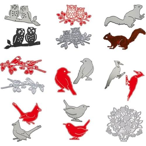 Owl Birds Metal Cutting Dies For Scrapbooking DIY Album Stamp Paper Card Embossing Decor Craft New Dies for 2021