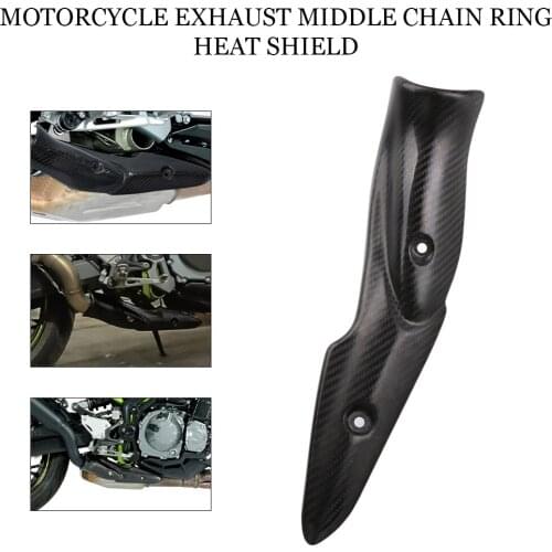 High Quality Motorcycle Exhaust Pipe Cover Carbon Fiber Anti-Scald Cap Heat Shield Guard Shell For Kawasaki Z900 2017-2019