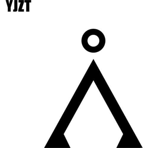 YJZT 11.5CM*14CM Fun Stargate Vinyl Car-styling Decoration Decal Car Sticker Black/Silver Accessories C11-1129