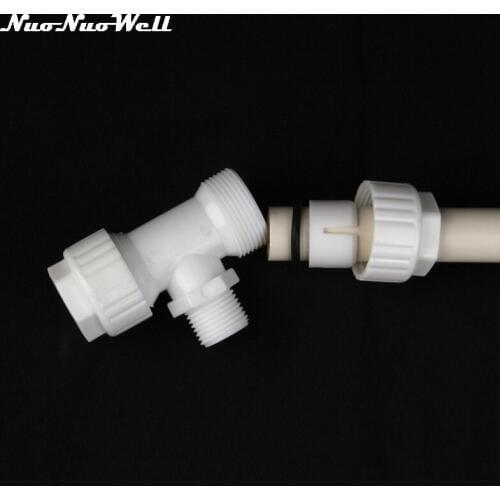 1pc NuoNuoWell 1/2" Male Thread-20mm Tube Tee Repair Quick Connector PVC Water Pipe Fittings Garden Irrigation Adapter