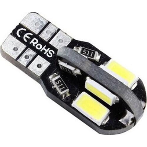 2/4pcs 194 W5W 501 5730 8SMD White Red Yellow Car Side Tail Light Bulb t10 led canbus