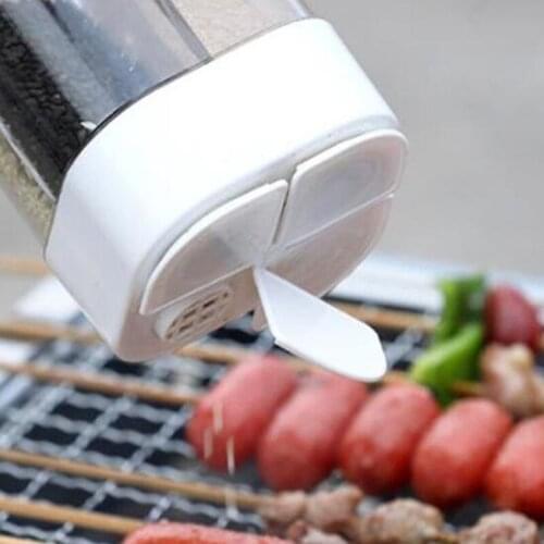 Household 4 In 1 Salt And Pepper Shakers Spice Organizer Container Plastic Container Canister Kitchen Spice Jar Kitchen Gadget