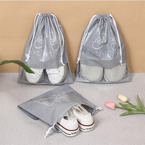 5Pcs Waterproof Shoes Bag Travel Portable Shoes Storage Bag Organizer Classified Non-Woven Tote Drawstring Bag Dolap Organizer