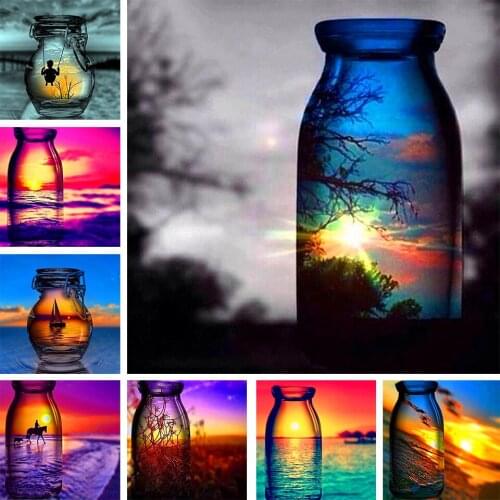 5D DIY Diamond Painting Landscape Rhinestone Art Picture Full Diamond Embroidery Cross Stitch Kit Inlaid Mosaic Home Decoration