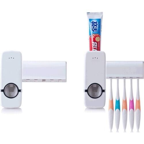 2Color 1Pcs Dust-proof Bathroom Accessories Automatic Toothpaste Squeezer Wall Mount ABS Portable Household Supplies