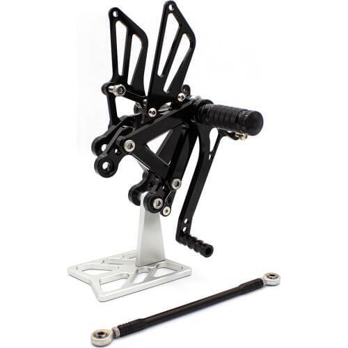 CNC Aluminum Motorcycle Footrest Footpeg Pedal Foot Peg Rear Set For Kawasaki Ninja ZX6R ZX636 ZX 6R 636 2003-2004