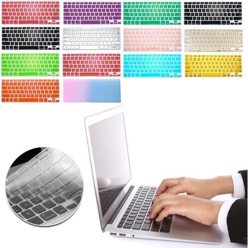 US Keyboard Cover for Apple Air 13" (A1369 A1466)/PRO 13 15"(A1278 A1286)/RETINA 13 15"(A1425 A1502 A1398)/Macbook White A1342