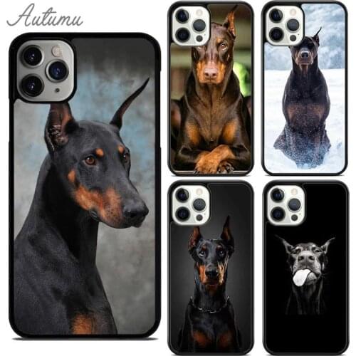 Doberman Dog Phone Case for iPhone 11 12 Pro Max mini X XR XS SE 2020 5 6S 7 8 Plus Samsung Galaxy S8 S9 S10 Cover shell coque