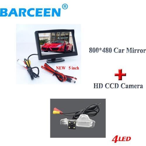HD CCD image sensor car reserve rearview camera bring 4 led lamp +4.3" car rear reversing monitor use for Kia K2 RIO Sedan